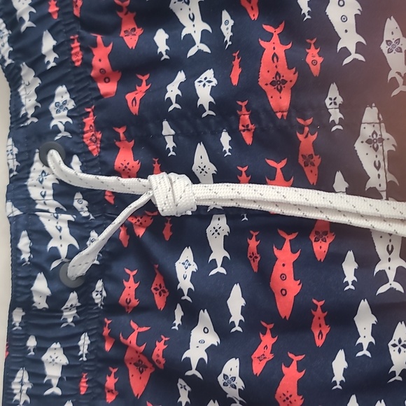 Ocean + Coast Men's Fish Print Swim Trunks - Picture 5 of 8